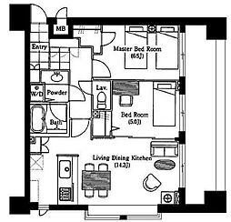 ラナイタウンルネッサンスプラザハウス 2LDKの間取図画像