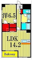 ウィルテラス船堀 1LDKの間取図画像