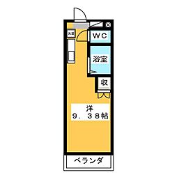 SAM-1 ワンルームの間取図画像