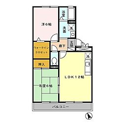 エクセレント高橋 2LDKの間取図画像