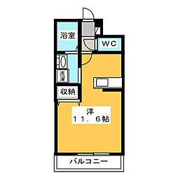 エム・セレーノ ワンルームの間取図画像