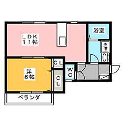 LIMEHOUSE 1LDKの間取図画像
