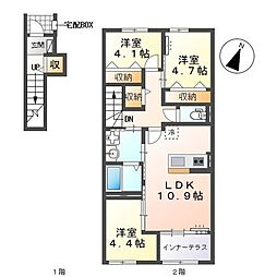 セリアージュ 3LDKの間取図画像