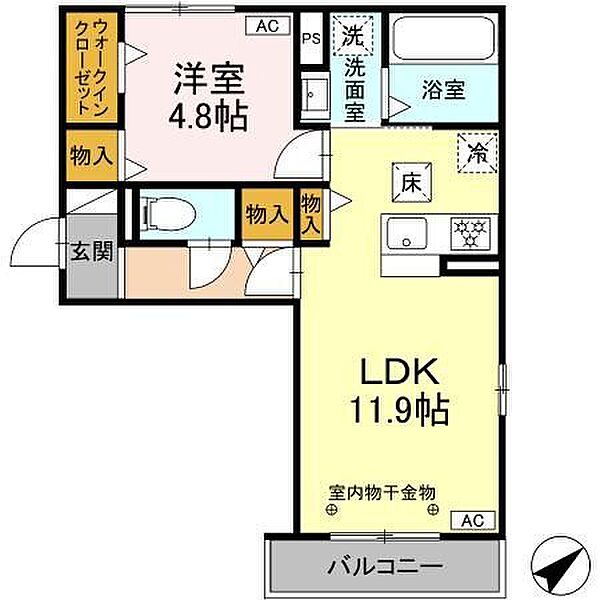 仮）東田中分譲賃貸ＰＪIV 201｜静岡県御殿場市東田中１丁目(賃貸アパート1LDK・2階・43.33㎡)の写真 その2