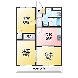 ストークハウスアネックス 3DKの間取図画像