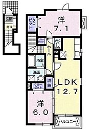 HAPPYDREAM長泉B 2LDKの間取図画像