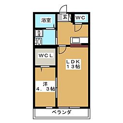 セレノ 1LDKの間取図画像
