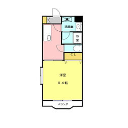 CharmantVill3 1Kの間取図画像