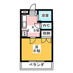 フレーズNODA 1Kの間取図画像
