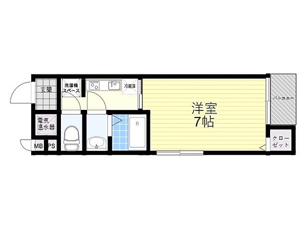 大阪府八尾市本町７丁目(賃貸マンション1K・2階・27.61㎡)の写真 その2