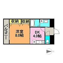 YMクレスト 705 ｜ 福岡県久留米市津福本町（賃貸マンション1DK・7階・33.15㎡） その2