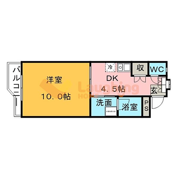 ハイツ櫛原プラスワン 101号｜福岡県久留米市東櫛原町(賃貸マンション1DK・1階・31.00㎡)の写真 その2