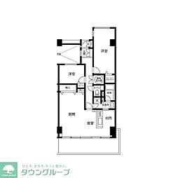 JR京浜東北・根岸線 磯子駅 徒歩1分の賃貸マンション 7階2LDKの間取り
