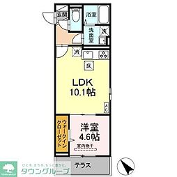JR京浜東北・根岸線 港南台駅 徒歩5分の賃貸アパート 1階1LDKの間取り