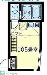 ユナイト田浦サンホセ ワンルームの間取図画像