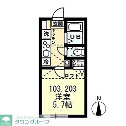 Ｂｅａｃｈ　Ｌａｇｏｏｎ杉田 1階1Kの間取り