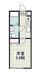 富岡西3丁目新築アパート 1階1Kの間取り