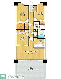 ザ・パークハウス追浜　オーシャンフォート（Ｄ棟） 1階3SLDKの間取り