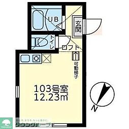 ユナイト六浦パーリーの杜 ワンルームの間取図画像