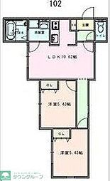 Sacrament Zushi 2LDKの間取図画像
