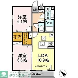 ブレッザ港南台 2LDKの間取図画像