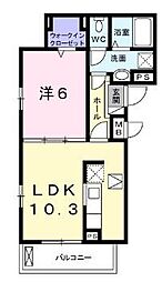 ピースガーデン 1LDKの間取図画像