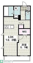 キャトルセゾン 1LDKの間取図画像