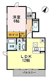 セレッソグランデ 1LDKの間取図画像