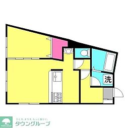長島ビル 1LDKの間取図画像