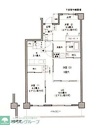 スミスあおやま 3LDKの間取図画像