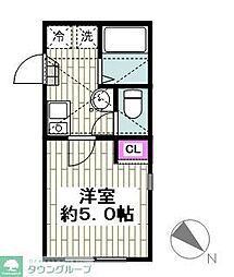 カーサミア追浜 1Kの間取図画像