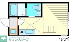 アパート ワンルームの間取図画像