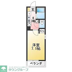 グランルーチェ金沢八景 1Kの間取図画像