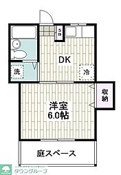 セゾン台ハイツ 1Kの間取図画像