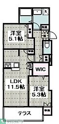 仮)入谷西3丁目メゾン 2LDKの間取図画像