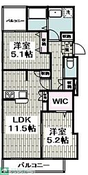 仮)入谷西3丁目メゾン 2LDKの間取図画像