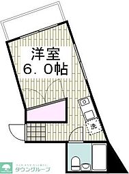 藤テラス ワンルームの間取図画像