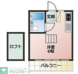 港南スナイプハウス ワンルームの間取図画像