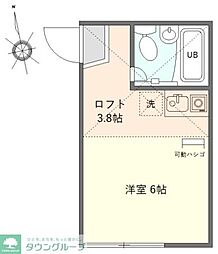 ユナイトステージヒラサク ワンルームの間取図画像