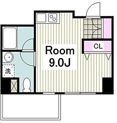 ParkAxis横浜井土ヶ谷 ワンルームの間取図画像