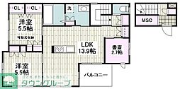 メゾンドプラージュ 2LDKの間取図画像