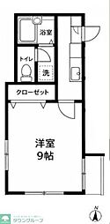 オンショア逗子 1Kの間取図画像