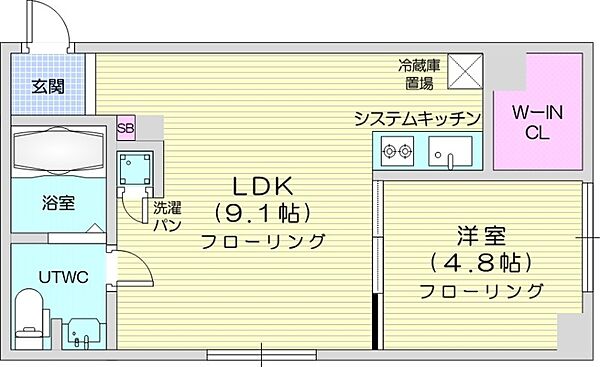 D×Apartment N3E6 ｜北海道札幌市中央区北三条東6丁目(賃貸マンション1LDK・4階・36.00㎡)の写真 その2