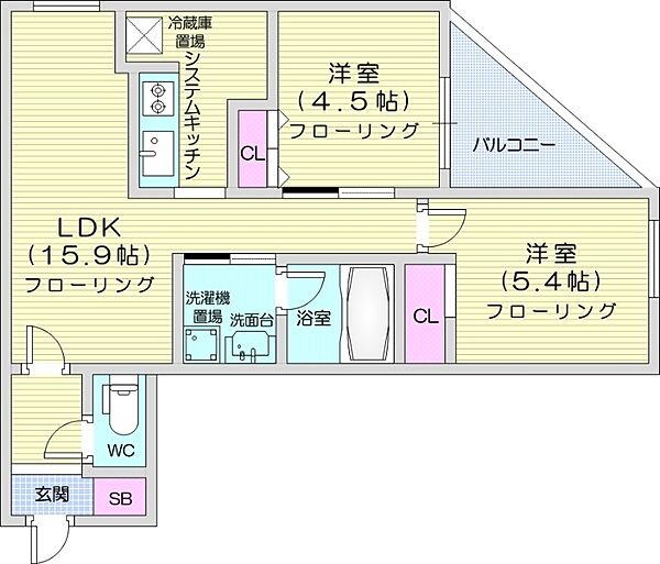 同じ建物の物件間取り写真 - ID:201021994445