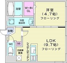 FUTABASQUAREN21  ｜ 北海道札幌市東区北二十一条東1丁目（賃貸マンション1LDK・2階・33.39㎡） その2