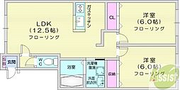 アヴニール2 2LDKの間取図画像