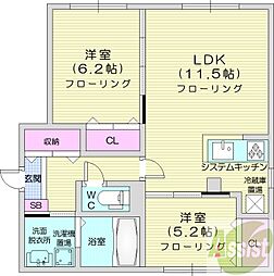 間取図画像 2LDK