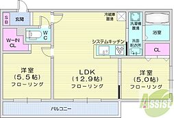 間取図画像 2LDK