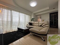 知事公館前タワーレジデンス 4階2LDKのリビング/ダイニング