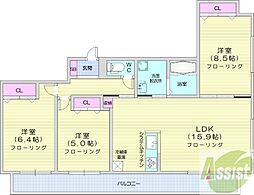 間取図画像 3LDK